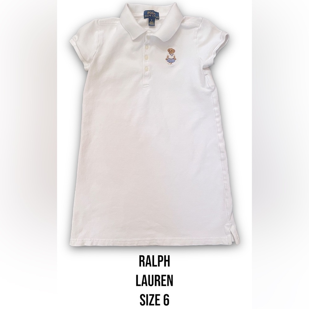 Ralph Lauren White Girls Polo Dress
